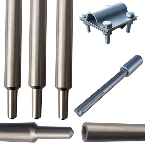 PAG Turbo GmbH® - Tiefenerder/Blitzschutz 3m SET Ø20mm Edelstahl 4VA + Schlagkopf SDS Max