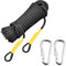 Corde d'escalade d'extérieur de 10 m, corde d'escalade statique de 8 mm, avec 2 mousquetons, corde d'évasion, parachute de sauvetage, pour randonnée, escalade, escalade rocheuse, activités de plein
