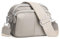 befen Ladies Shoulder Bag Real Leather Handbag Small Camera Crossover Bag for Women Triple Cross Body Phone Bag for Daily Use-Grey
