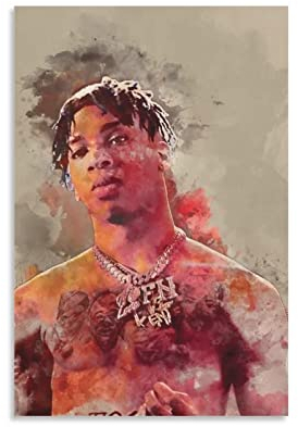WYYXF Leinwand Bild NLE Choppa Poster Dekoration Wohnzimmer Schlafzimmer Malerei ohne Rahmen (60 x 90 cm)