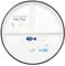 DouYuan Porcelain Divided Plates, Round 3-Compartment Ceramic Portion Control Plates for Adults Weight Loss, Perfect for Balanced Diet