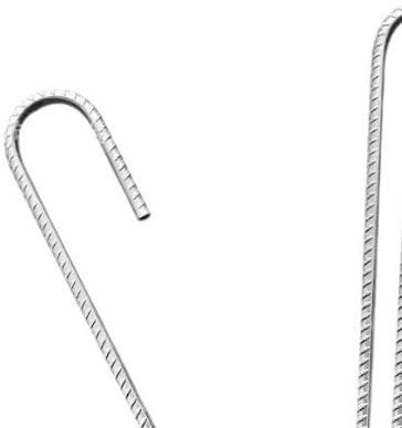 TAICHEUT 20 PCS 16 Inch Rebar Tent Pegs, 40cm Ground Anchor J Hooks, Heavy Duty Camping Pegs for Garden Camping Tents Trampoline Swing Sets Silver