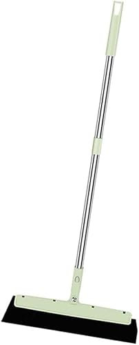 Escoba de goma, escoba de goma, limpiador de pisos de plástico duradero, cabezal de espuma con mango largo de metal, ducha profesional for baño, suelos húmedos, suelos duros, accesorios for limpiador