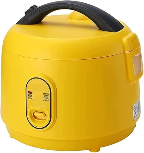 HYDIK Electric Rice Cooker Yellow Small Rice Cookers with Removable Non-Stick Rice Pot for Rice, Meat Or Porridge Cooking