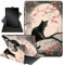Case for Amazon Fire HD 8 Tablet (2018 2017 2016 Version,8th/7th/6th Generation),360 Degree Rotating Stand Smart Protective Cover Case for All-New Fire HD 8 (8th /6th / 7th),Black Cat and Cherry