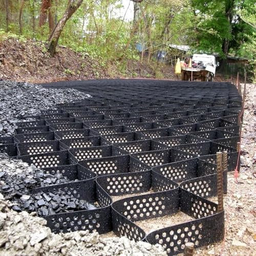Kiesgitter Kiesmatten Bodenwabe Einfahrtspflaster Für Kies, Robuster Geogitter-Stabilisator, Erweiterbar Für Terrassen, Gartenwege, Waben-Geonetze Für Untergrundarbeiten(500cm x 800cm (197in x 315in))
