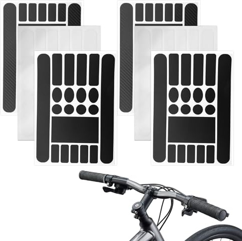 6 Sheet Bike Frame Protection Tape Sticker,Bike Stickers for Frame,Bicycle Protective Film Stickers,Scratch-Resistant Bike Protection Tape for Mountain/Road Bikes Folding Frame Front Fork Protective