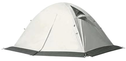 Schnee- und winddichtes Campingzelt mit Schneefang – Cold Mountain Plus 2-3 Personen tragbares Zelt(White 3 Person)