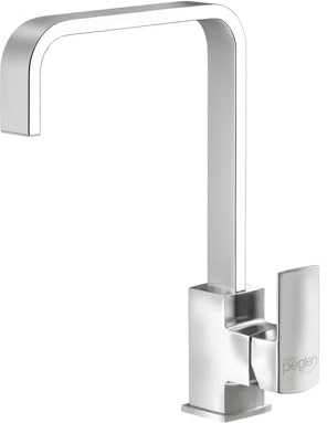 Manta Chrome Mixer Kitchen Tap | Chrome Finish | Single Lever, Square Spout | Modern Deck Mounted | No Tails Included | Easy to Fit