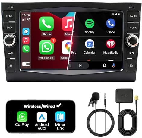 FLUXEONS Autoradio Doppio DIN con Schermo per Opel and Vauxhall Astra Corsa Zafira Antara, Wireless CarPlay & Android Auto, Display Touch Auto da 7, 4GB+64GB, Bluetooth WiFi 5 GHz DAB+ FM AUX GPS