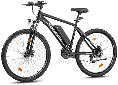 Touroll U1 Electric Mountain Bike, 29-inch adult e-bike, 36V 13Ah removable lithium battery, 21-speed gearing, dual disc brakes, LED display, dual-purpose for off-road and commuting, suitable for both