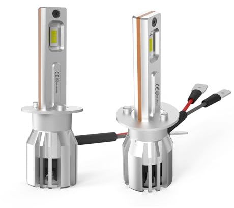 NUROTA H1 Mit Zulassung - Halogen Lampe Auto 12V 55W, 6000K Weißes Licht - Scheinwerferlampe Für Fernlicht & Abblendlicht 2 Stück