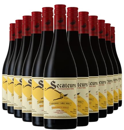Secateurs Red Blend AA Badenhorst Family Wines | 13.5% ABV South African Red Wine | Swartland Shiraz Cabernet Cinsault Blend | Medium-Bodied Fruity Wine | 12 x 75cl