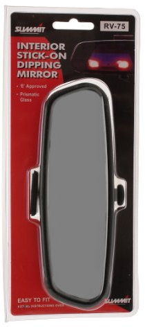 Summit RV-75 Dipping Stick-On Rear View Mirror, 19.5 x 6.5 centimeters