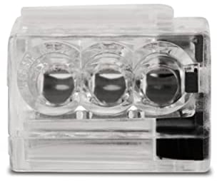 REV Kabelklemme, Steck-Dosenklemmen 3-polig, 0,5-2,5mm², für starre Adern, 50 Stück, transparent