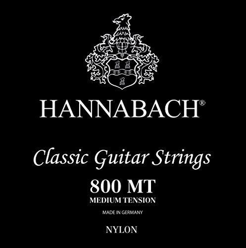 Hannabach Klassikgitarre-Saiten Serie 800 Low Tension versilbert 3er Diskant Satz, 8008MT, Saiten für Gitarre (versilberter Kupferdraht, niedrige Spannung, für Konzertgitarren zum Einstieg)