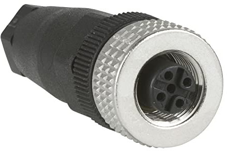 Telemecanique Sensors XZCC12FDM40B Female Connector, Straight, M12, 4 Pins, Pg 7 Cable Gland