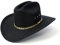 Westernhut Cowboyhut mit breiter Krempe - Schwarz - Erwachsenes (61) - 7 5/8