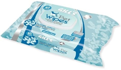 CROCI Gill's Lingette Nettoyante Citronnelle pour Chien 40 Pièces - Lot de 4