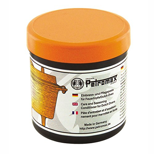 Petromax Care Paste for Dutch Oven, 250ml - Natural Nourishing Paste for Cast and Wrought Iron, Food-Grade, Rust-Resistant, 7.3cm Diameter, 7.8cm Height, 200g