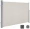 SONGMICS Store Latéral Aluminium, Rétractable, 180 x 350 cm, Brise-vue, Protection Solaire, Opaque, Brise-vent, pour Balcon, Terrasse, Jardin, Beige GSA185E