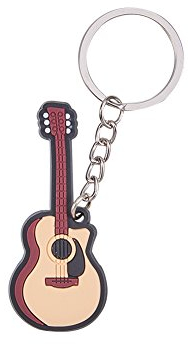 WANDIC Gitarre Schlüsselanhänger, 1 STÜCK Kreative Helle Farbe Musikinstrument Schlüsselschnalle Schlüsselanhänger Abbildung Für Geschenk Dekoration Gitarre