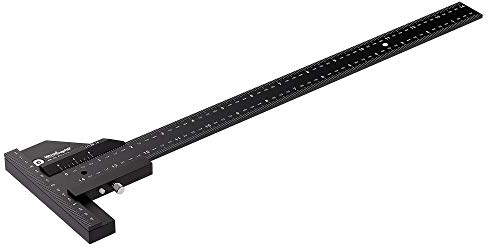 Woodraphic Signature Professional Doppelfunktions-Anreißlehre zum Messen und Markieren – All-in-One Aluminium-Stahl-Rahmenwerkzeug für professionelle Tischlerei, 35,6 cm