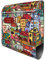 banjado® Design Briefkasten personalisiert Funky Town 38,5x46,5x13cm & 2 Schlüssel - Briefkasten Stahl Silber Zeitungsfach pulverbeschichtet - Postkasten A4 Einwurf inkl. Montagematerial