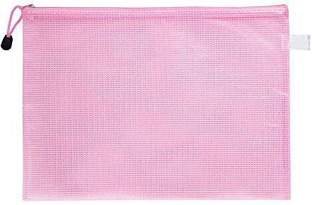 Lot de 5 pochettes à fermeture éclair étanches pour l'école, le bureau, les devoirs, le rangement de fichiers, l'organisation de papiers (A5, Rose)