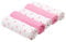 ZOLLNER 5er Set Musselin Spucktücher in 80x80 cm aus Baumwolle - weiche und hautfreundliche Mulltücher in weiß und rosa - mit Geschenkbox - waschbar bis 60°C - Oeko Tex® Zertifiziert