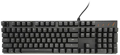 Yanghao RGB LED Backlight USB Wired Gaming Keyboard 104 Chiavi Wired Natural Ergonomic Keyboard per Windows PC Gamer Ufficio