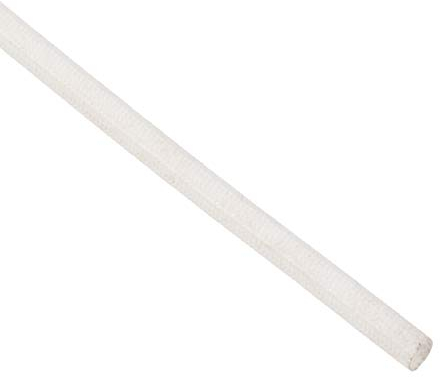 sourcing map Gaine Isolation Tresse 9.8Pied-4mm Haute Température Silicone Fibre Verre Manchon Blanc
