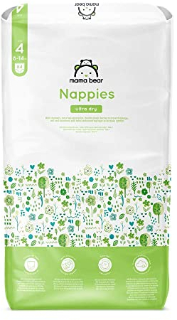 Amazon-Marke: Mama Bear Ultra Dry Windeln Größe 4 (8-14 kg), Weiß, 84 Stück (1-er Pack)
