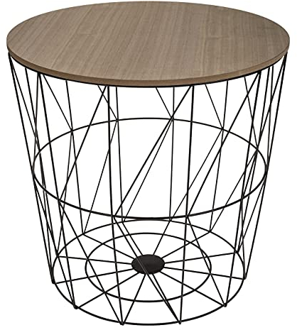 Beistelltisch rund 3er Set Dekotisch Korbtisch Dekokorb Aufbewahrungskorb Korb Deko Tisch Aufbewahrungstisch Couchtisch Hocker