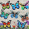 8 Stücke 3D Schmiede Eisen Ausgehöhlt Schmetterling Hängen Metall Schmetterling Dekor, Schmetterling Wandkunst Wandbehang für Balkon Terrasse Wohnzimmer Garten Dekoration