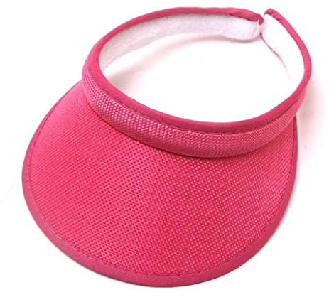 Polychrome Sun Visors for Women Men, Wicking UV Protection Sport Cap, Long Adjustable, Hat for Golf Cycling Fishing Tennis Running Jogging,Hot Pink