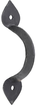 Infinity Decor Hand Forged Wrought Iron Blacksmith D Pull Handles Spear Leaf Arrow End 4 6 8 Cupboard Cabinet Door Pull Handle Beeswax Finish (4 Inch (100mm))