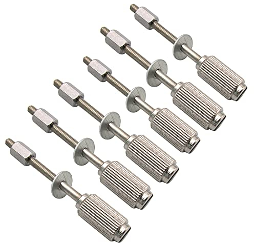 CKPSMS Marca: viti di regolazione lunghe in metallo per cerchio da ricamo (6 pezzi) compatibili con molti cerchi Brother e Babylock