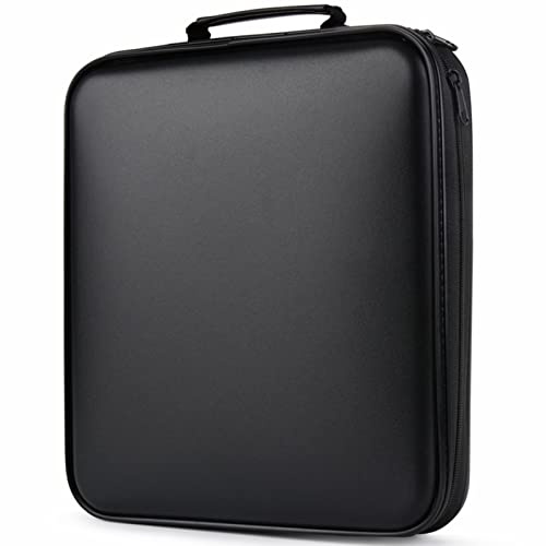 TIMCORR DVD-Aufbewahrung, CD-Hülle, Halterung: DVD-Binder, schützendes CD-Buch, tragbarer DVD-Organizer, CD-Brieftasche, 160 Discs-Halter, Hartplastik, Filmhülle, schwarz, CD-Portfolio, Blu-Ray-Album,