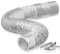 Hon&Guan 150mm Flexible Aluminium Foil Ducting 5m with 2 Clamps Insulated Heat ducting 6 Inch Hot Air Ducting Hose for Cooker Hood, Extractor Fan, Dryer Vent