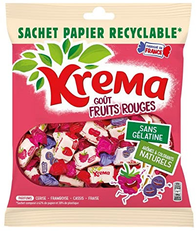 KREMA - Fruits Rouges Sachet Recyclable 240G - le Lot De 4