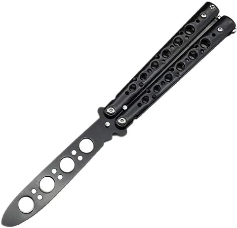 Lerkely Butterfly Trainer, Ungeschärfte Klinge Übungs Knife Trainer, Rainbow Messer, Trainingsmesser für Balisong-Trainingsmesser AnfäNger-Der Flipping-Tricks üBt