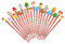 Yolistar 32 Pièces Cute Crayons de Bois avec des caoutchoucs pour Dessin animés pour Enfants fêtes Crayons en Bois Arbre de Noël Père Bonhomme de Neige Cadeaux Anniversaire Communion Enfants