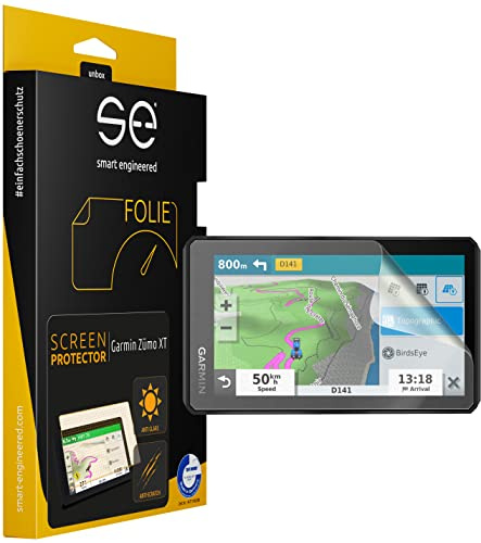 smart engineered s.e. 2x 3D Schutzfolie für Garmin Zümo XT, Schutzfolie entspiegelt,Displayschutz-Folie, Anti-Kratzer, Anti-Steinschlag für Navigationssystem, Klar & Matt enthalten