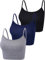 Boao Crop-Bustier mit Spaghetti-Trägern, Tanktop, ärmellos, bauchfreies Oberteil für Damen, Sport, 3 Stück, XX-Large