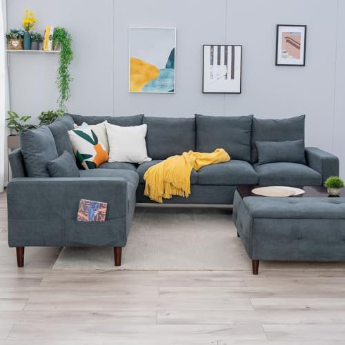 Panana 3 Seater and 2 Seater Sofas,Upholstered Linen Fabric Couch