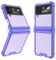 Custodia protettiva antiurto sottile trasparente per telefono Z Flip 4 5G,progettato per la custodia Galaxy Z Flip 4 con protezione a cerniera, Samsung Flip 4 5 G, viola trasparente
