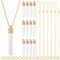 SUNNYCLUE 1 Box 64pcs 12 Sets Glass Bottle Necklace Making Kit Glass Bottle Charm Screw Cap Bottles Empty Hourglass Clear Vial Charm for Jewellery Making DIY Necklaces Beads Perfume Hair Mud Holder