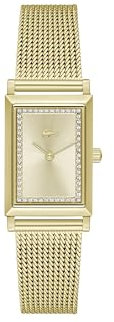 Lacoste Zwei-Zeiger-Quarzwerk-Uhr für Damen Kollektion Catherine mit Goldfarben Edelstahl-Mesh-Gliederarmband - 2001315