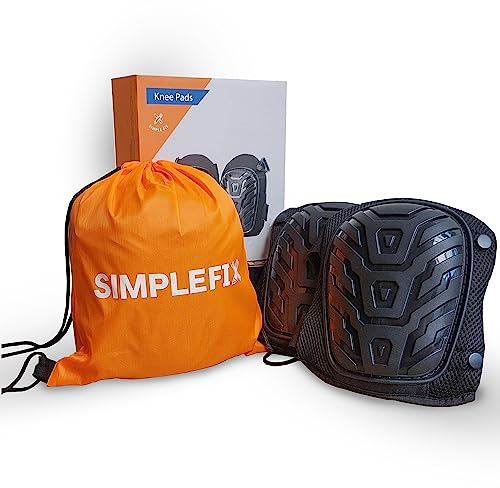 Simple Fix - Knieschoner - Knieschoner mit Gelkissen für komfortabeles Arbeiten auf Knien - Verstellbarer Kniepolster - Knieschützer